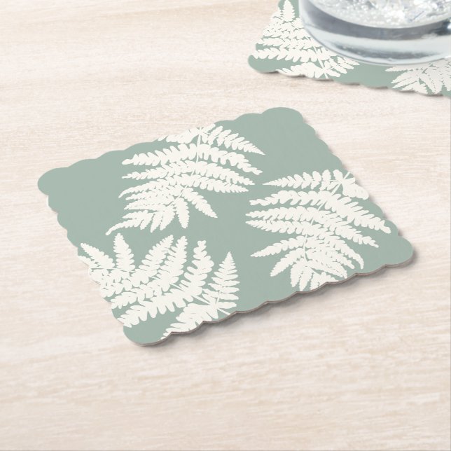 Woodland Fern Leaf Custom Background Colors  Untersetzer (angewinkelt)