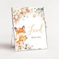 Woodland Floral Fox Baby Dusche Nahrung