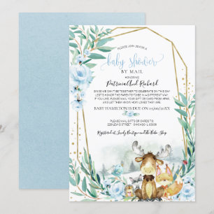 Woodland Floral Greenerity Kinderdusche per Mail Einladung