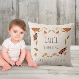 Woodland Floral Ladybug Kinderzimmer Baby Birth Kissen