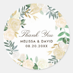 Woodland Floral Wreath Danke Stickers