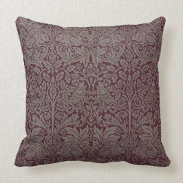 Woodland Foliage Red Rabbit William Morris Muster Kissen