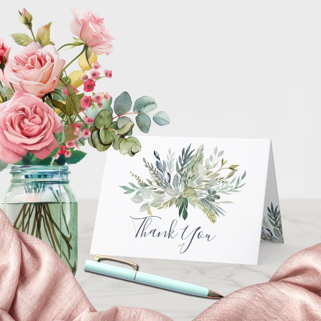 Woodland Foliage Vielen Dank Dankeskarte (Von Creator hochgeladen)