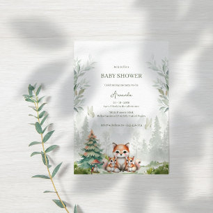 Woodland Forest Animal Baby Dusche Einladung