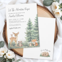 Woodland Forest Animals Adventure Baby Shower