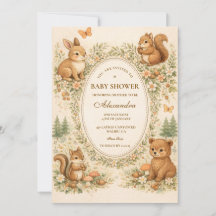 Woodland Forest Animals Baby Shower