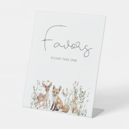 Woodland Forest Animals Baby Shower Favoriten Sockelschild