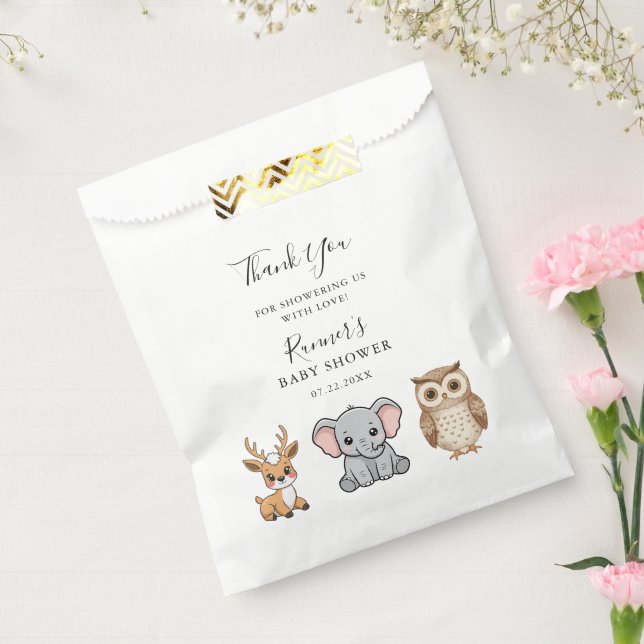 Woodland Forest Animals Baby Shower Geschenktütchen (Versiegelt)
