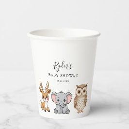 Woodland Forest Animals Baby Shower Pappbecher