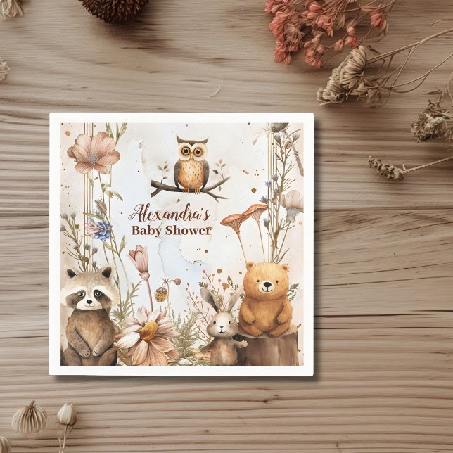 Woodland Forest Animals Kinderdusche Serviette (Von Creator hochgeladen)