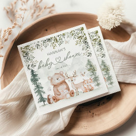 Woodland Forest Animals Kinderdusche Serviette