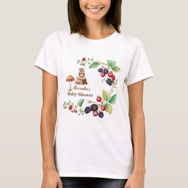 Woodland Forest Animals Kinderdusche T-Shirt (Vorderseite)