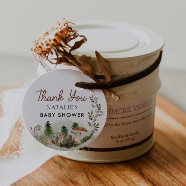 Woodland Forest Baby Dusche Danke Geschenkanhänger (Von Creator hochgeladen)