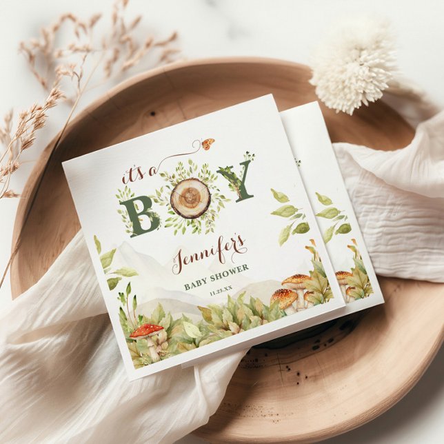 Woodland Forest Baby Dusche Serviette (Von Creator hochgeladen)