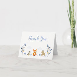 Woodland Forest Baby Dusche Vielen Dank Hinweis Ka Dankeskarte