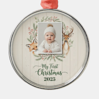 Woodland Forest Baby’s First Christmas Ornament 