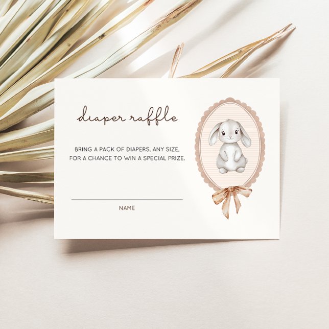 Woodland Forest Bunny Baby Dusche Windeln Windeln  Begleitkarte (Von Creator hochgeladen)