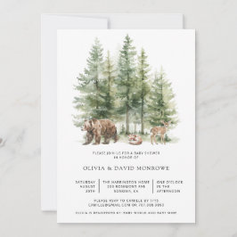 Woodland Forest Story Baby Dusche Einladung