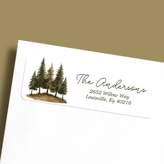 Woodland Forest Watercolor Kinderdusche Anschrift (Von Creator hochgeladen)