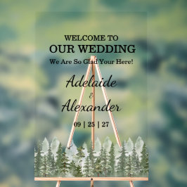 Woodland Forest Wedding Green Acrylschild