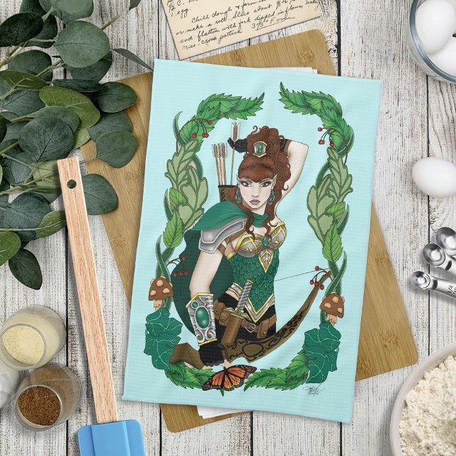 Woodland Foret Elf Fantasy Geschirrtuch (Von Creator hochgeladen)
