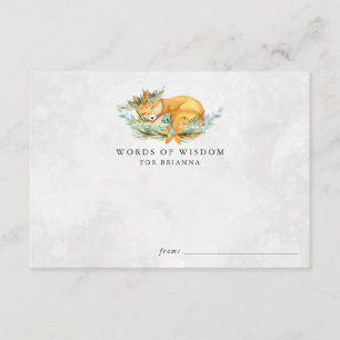 Woodland Fox Babyduschberatungskarten Begleitkarte