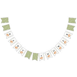 Woodland Fox Babydusche Jagdfahnen Wimpelkette