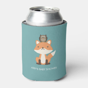 Woodland Fox Forest Baby Dusche maßgeschneidert Dosenkühler