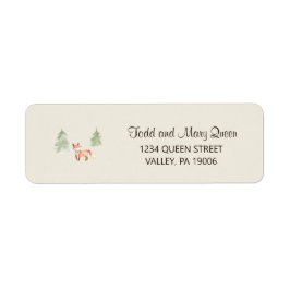 Woodland Fox Girl Babydusche Rücksendeadresse