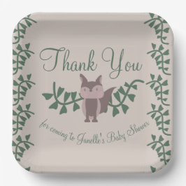 Woodland Fox Greenerenery Kinderdusche Rustikal Pappteller