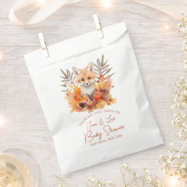 Woodland Fox Greenery Aquarellleaf Kinderdusche Geschenktütchen