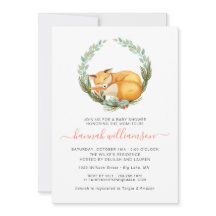 Woodland Fox Herbst Babydusche