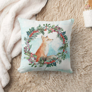 Woodland Fox Holiday Kissen