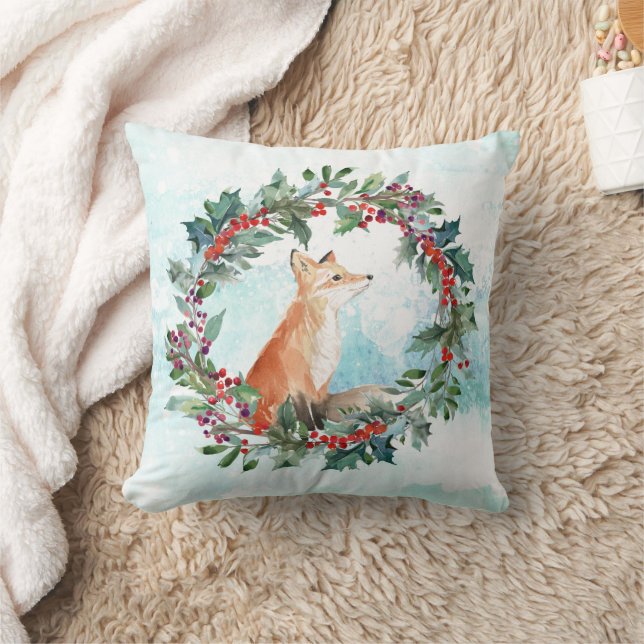 Woodland Fox Holiday Kissen (Decke)