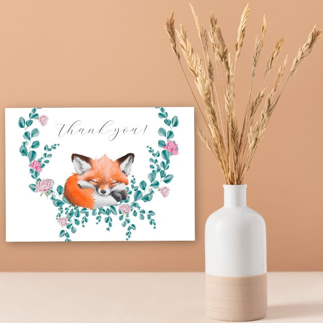 Woodland Fox in Bloom - Baby Dusche danke (Von Creator hochgeladen)