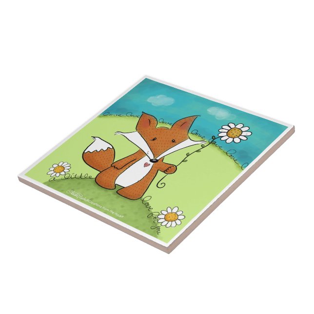 Woodland Fox Kleine Liebe für Sie Fliese (Seite)