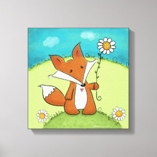 Woodland Fox Kleine Liebe für Sie Leinwanddruck