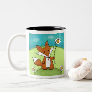 Woodland Fox Kleine Liebe für Sie Zweifarbige Tasse