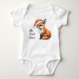 Woodland fox My First Xmas Baby One-piece Strampler