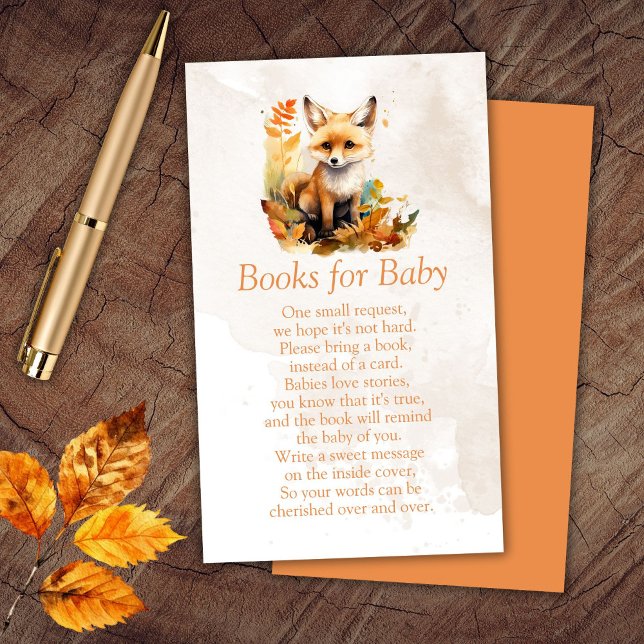 Woodland Fox Niedlich Baby Showbücher für Baby Begleitkarte (Von Creator hochgeladen)
