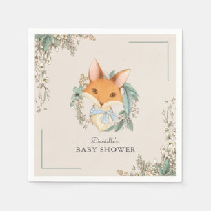 Woodland Fox Niedliche Kinderdusche für Jungen Serviette