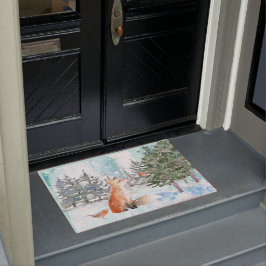 Woodland Fox Weihnachten Fußmatte