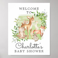 Woodland Friends Baby Dusche Begrüßungszeichen