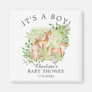 Woodland Friends Baby Dusche Gefallen Magnet