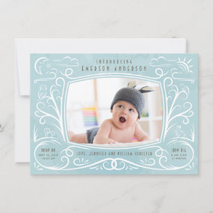 Woodland Friends Birth Announcement Boy Ankündigung