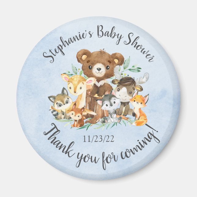 Woodland Friends Boys Babydusche Magnet (Vorne)