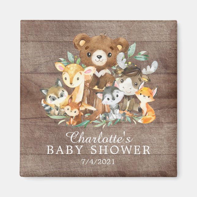 Woodland Friends Boys Babydusche Magnet (Vorne)