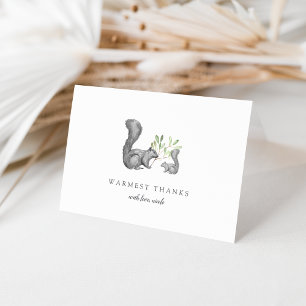 Woodland Friends Carte de remerciements personnali