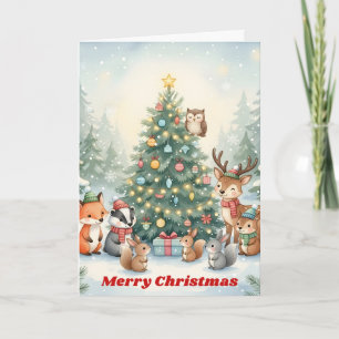 Woodland Friends Christmas Joy Feiertagskarte
