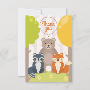 Woodland Friends Dankeschön Card Dankeskarte
